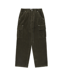 CORDUROY WASHED CARGO PANTS OLIVE(CV2EFUPA10A)
