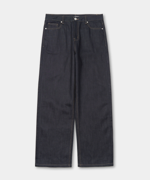 EXCONTAINER(エックスコンテナ)の「セミワイドローデニムパンツ (RAW INDIGO)(デニムパンツ・メンズ・その他・MEDIUM/LARGE/X-LARGE/SMALL)」の2枚目の写真