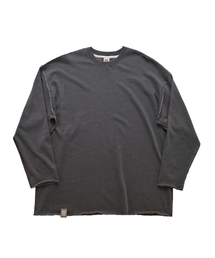 VINTAGE P. DYEING CUT-OUT BOX TEE (Charcoal)