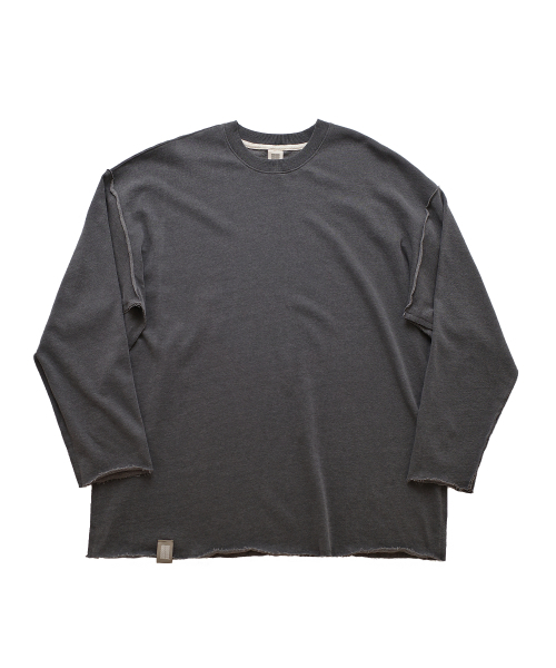 A NOTHING(アナッシング)の「VINTAGE P. DYEING CUT-OUT BOX TEE (Charcoal)(Tシャツ/カットソー・レディース・その他・LARGE/MEDIUM)」の1枚目の写真