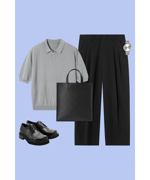 NONBLANK(ノンブランク)の「ダブルピンタックワイドスラックス_BLACK(スラックス・メンズ・その他・SMALL/MEDIUM/LARGE/X-LARGE)」の8枚目の写真