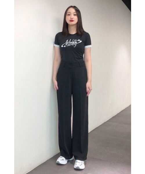 OTHER-worldly（アザーワールドリー）の「ロゴレースクロップTシャツ[ブラック]（Tシャツ/カットソー・レディース・その他・FREE）」の10枚目の写真