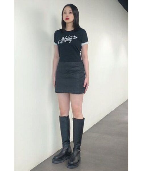 OTHER-worldly（アザーワールドリー）の「ロゴレースクロップTシャツ[ブラック]（Tシャツ/カットソー・レディース・その他・FREE）」の12枚目の写真