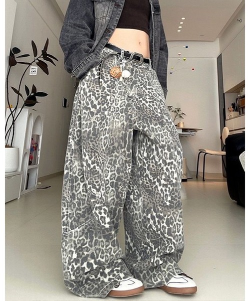 CANVAS+(キャンバスプラス)の「【CANVAS+】レオパード柄バレルレッグルーズパンツ(その他パンツ・レディース・ベージュ・L/M/S)」の16枚目の写真