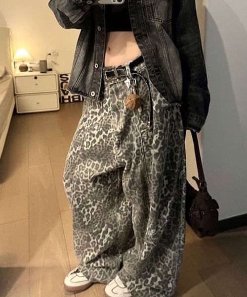 CANVAS+(キャンバスプラス)の「【CANVAS+】レオパード柄バレルレッグルーズパンツ(その他パンツ・レディース・ベージュ・L/M/S)」の18枚目の写真