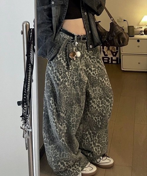 CANVAS+(キャンバスプラス)の「【CANVAS+】レオパード柄バレルレッグルーズパンツ(その他パンツ・レディース・ベージュ・L/M/S)」の19枚目の写真