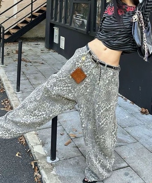 CANVAS+(キャンバスプラス)の「【CANVAS+】レオパード柄バレルレッグルーズパンツ(その他パンツ・レディース・ベージュ・L/M/S)」の22枚目の写真