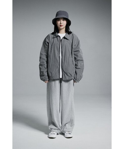APOSTROPHE COMMA（アポストロフィコンマ）の「カラーブルゾンウィンドブレーカージップアップジャケット（チェック）（ブルゾン・レディース・その他・MEDIUM/LARGE）」の4枚目の写真