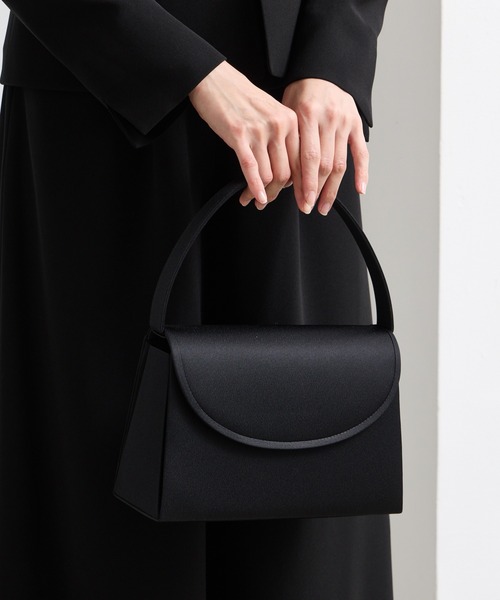 喪服・礼服用・WEB限定】ラウンドフラップブラックフォーマルバッグ5点