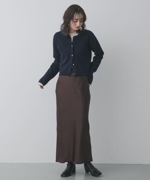 SENSE OF PLACE by URBAN RESEARCH（センスオブプレイスバイアーバンリサーチ）の「『洗濯可』メタルボタンカーディガン（カーディガン/ボレロ・レディース・ライトピンク/レッド/ベージュ/ネイビー/チャコールグレー・ONE）」の8枚目の写真