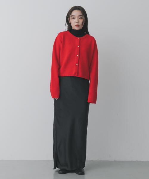 SENSE OF PLACE by URBAN RESEARCH（センスオブプレイスバイアーバンリサーチ）の「『洗濯可』メタルボタンカーディガン（カーディガン/ボレロ・レディース・ライトピンク/レッド/ベージュ/ネイビー/チャコールグレー・ONE）」の18枚目の写真