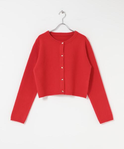 SENSE OF PLACE by URBAN RESEARCH（センスオブプレイスバイアーバンリサーチ）の「『洗濯可』メタルボタンカーディガン（カーディガン/ボレロ・レディース・ライトピンク/レッド/ベージュ/ネイビー/チャコールグレー・ONE）」の20枚目の写真