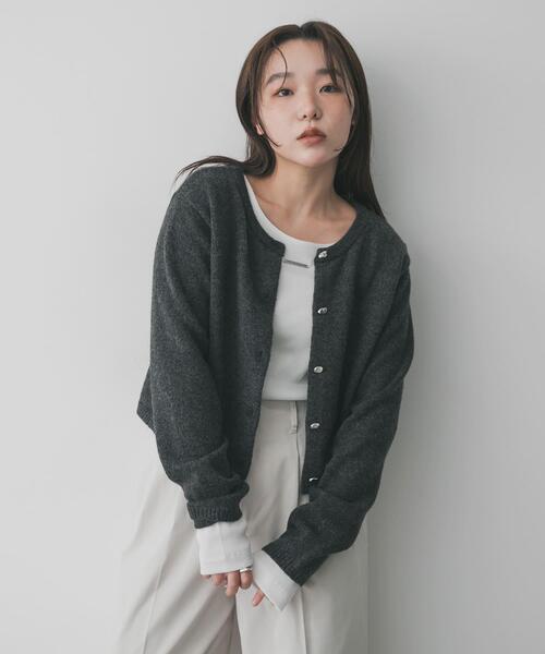 SENSE OF PLACE by URBAN RESEARCH（センスオブプレイスバイアーバンリサーチ）の「『洗濯可』メタルボタンカーディガン（カーディガン/ボレロ・レディース・ライトピンク/レッド/ベージュ/ネイビー/チャコールグレー・ONE）」の22枚目の写真