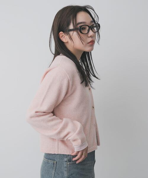 SENSE OF PLACE by URBAN RESEARCH(センスオブプレイスバイアーバンリサーチ)の「『洗濯可』メタルボタンカーディガン(カーディガン/ボレロ・レディース・ライトピンク/レッド/ベージュ/ネイビー/チャコールグレー・ONE)」の20枚目の写真