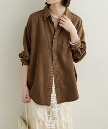 Omekashi | 刺繍セルロースソフトオーバーシャツ(シャツ/ブラウス)