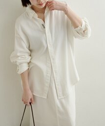 刺繍セルロースソフトオーバーシャツ