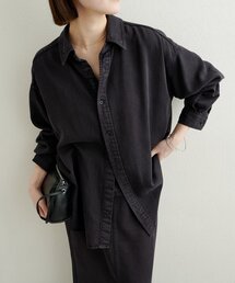 Omekashi | 刺繍セルロースソフトオーバーシャツ(シャツ/ブラウス)