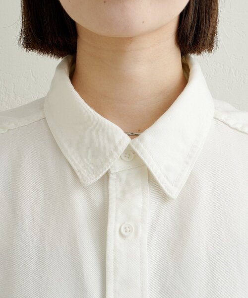 Omekashi（オメカシ）の「刺繍セルロースソフトオーバーシャツ（シャツ/ブラウス・レディース・ブラウン/オフホワイト/チャコールグレー・FREE）」の21枚目の写真