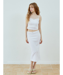 Eilet Long Skirt (Ivory)