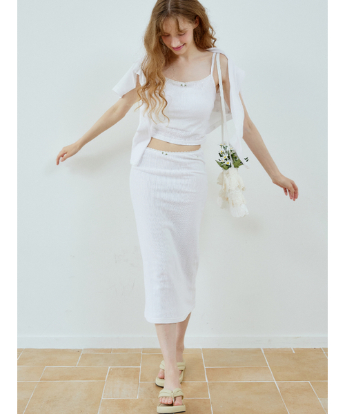 HHIPS（ダブルヒップス）の「Eilet Long Skirt (Ivory)（スカート・レディース・その他・FREE）」の2枚目の写真