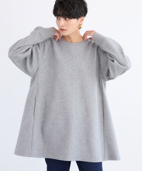 BARNYARDSTORM(バンヤードストーム)の「BARNYARDSTORM / ニードルチュニックプルオーバー / マシンウォッシャブル(Tシャツ/カットソー・レディース・ブラック/グレー・FREE)」の4枚目の写真