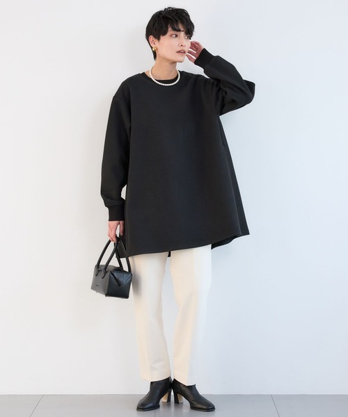 BARNYARDSTORM(バンヤードストーム)の「BARNYARDSTORM / ニードルチュニックプルオーバー / マシンウォッシャブル(Tシャツ/カットソー・レディース・ブラック/グレー・FREE)」の11枚目の写真