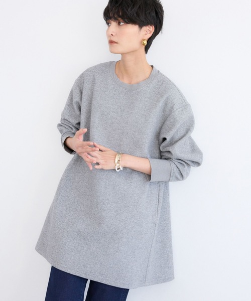 BARNYARDSTORM(バンヤードストーム)の「BARNYARDSTORM / ニードルチュニックプルオーバー / マシンウォッシャブル(Tシャツ/カットソー・レディース・ブラック/グレー・FREE)」の15枚目の写真