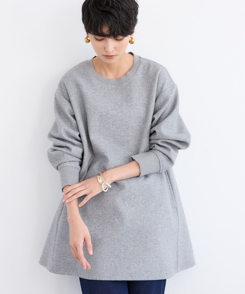 BARNYARDSTORM(バンヤードストーム)の「BARNYARDSTORM / ニードルチュニックプルオーバー / マシンウォッシャブル(Tシャツ/カットソー・レディース・ブラック/グレー・FREE)」の16枚目の写真