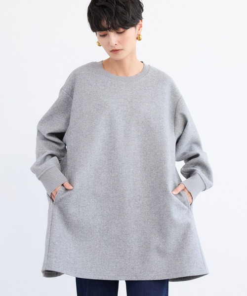 BARNYARDSTORM(バンヤードストーム)の「BARNYARDSTORM / ニードルチュニックプルオーバー / マシンウォッシャブル(Tシャツ/カットソー・レディース・ブラック/グレー・FREE)」の13枚目の写真