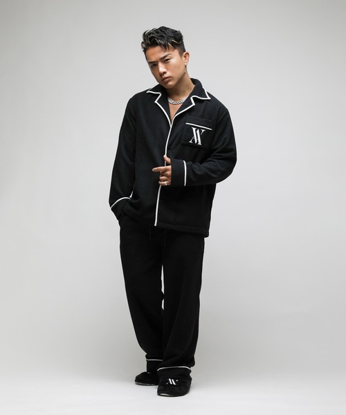 VANQUISH（ヴァンキッシュ）の「VANQUISH / ヴァンキッシュ パイル オープンカラー 長袖シャツ（シャツ/ブラウス・メンズ・ホワイト/ブラック・L/M）」の4枚目の写真