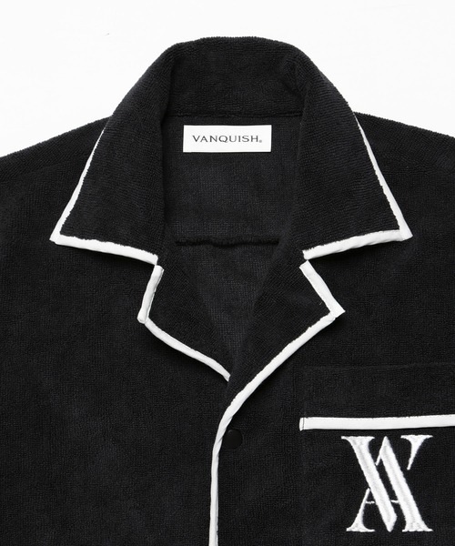 VANQUISH（ヴァンキッシュ）の「VANQUISH / ヴァンキッシュ パイル オープンカラー 長袖シャツ（シャツ/ブラウス・メンズ・ホワイト/ブラック・L/M）」の5枚目の写真