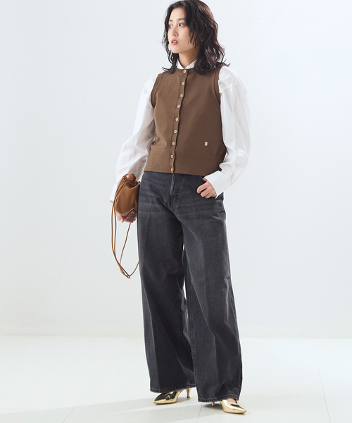 journal standard L'essage（ジャーナルスタンダードレサージュ）の「CORNU チャームベスト（ベスト・レディース・ネイビー/ブルー/ブラウン・FREE）」の9枚目の写真