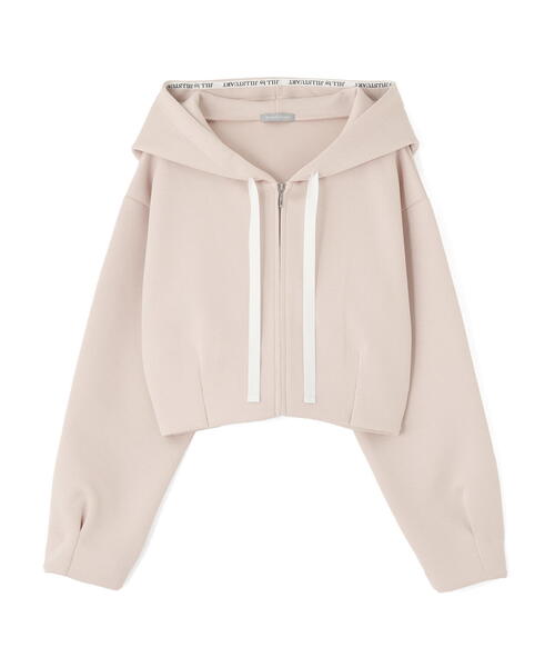 JILL by JILL STUART（ジルバイジルスチュアート）の「◇ダイバー素材ショート丈フーディ（パーカー・レディース・ブラック/グレー/ホワイト/ピンク・FREE）」の21枚目の写真