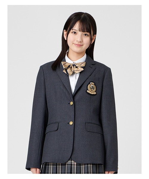 EASTBOY（イーストボーイ）の「ジャケット ゴールドエンブレム ブレザー 制服 学生 中学 高校 スクール 入学式 卒業式（テーラードジャケット・キッズ・チャコール/ネイビー・11号/9号/7号/13号）」の2枚目の写真