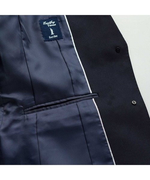 EASTBOY（イーストボーイ）の「ジャケット ゴールドエンブレム ブレザー 制服 学生 中学 高校 スクール 入学式 卒業式（テーラードジャケット・キッズ・チャコール/ネイビー・11号/9号/7号/13号）」の3枚目の写真
