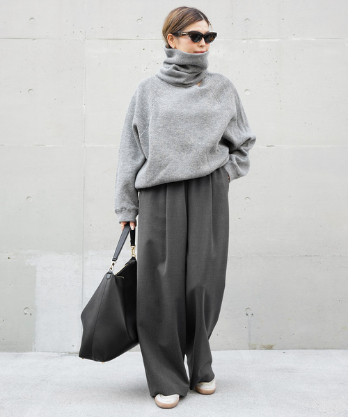 Deuxieme Classe（ドゥーズィエムクラス）の「【COGTHEBIGSMOKE/コグ ザ ビッグスモーク】ELLIS SWEAT KAI SNOOD（ニット/セーター・レディース・チャコールグレー・FREE）」の7枚目の写真