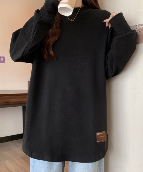SallyLunn（サリーラン）の「ボトルネックラグラントップス（Tシャツ/カットソー・レディース・スミクロ/ブラウン/ベージュ・MEDIUM/LARGE）」の5枚目の写真