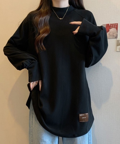 SallyLunn（サリーラン）の「ボトルネックラグラントップス（Tシャツ/カットソー・レディース・スミクロ/ブラウン/ベージュ・MEDIUM/LARGE）」の8枚目の写真