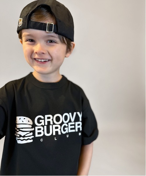 GROOVY COLORS（グルービーカラーズ）の「PTT GROOVY BURGERS Tee（Tシャツ/カットソー・キッズ・ブラック・125/115）」の5枚目の写真