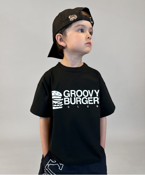 GROOVY COLORS（グルービーカラーズ）の「PTT GROOVY BURGERS Tee（Tシャツ/カットソー・キッズ・ブラック・125/115）」の4枚目の写真