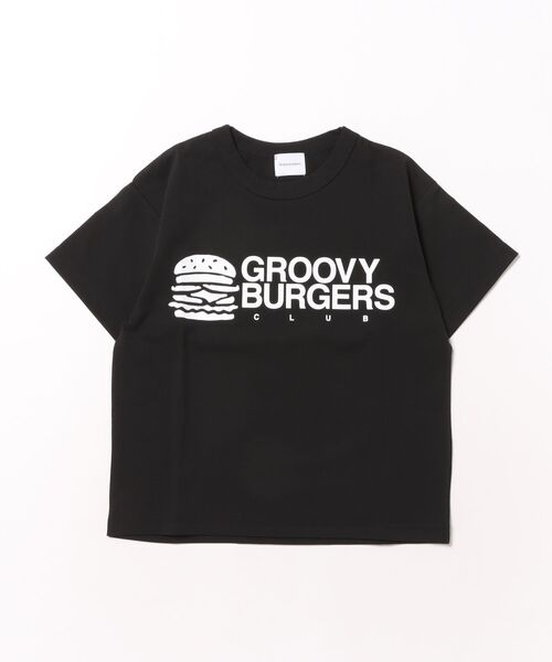 GROOVY COLORS（グルービーカラーズ）の「PTT GROOVY BURGERS Tee（Tシャツ/カットソー・キッズ・ブラック・125/115）」の2枚目の写真