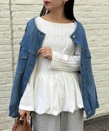 CIAOPANIC TYPY | 【レイヤードにおすすめ】裾バルーンランダムリブトップス(Tシャツ/カットソー)