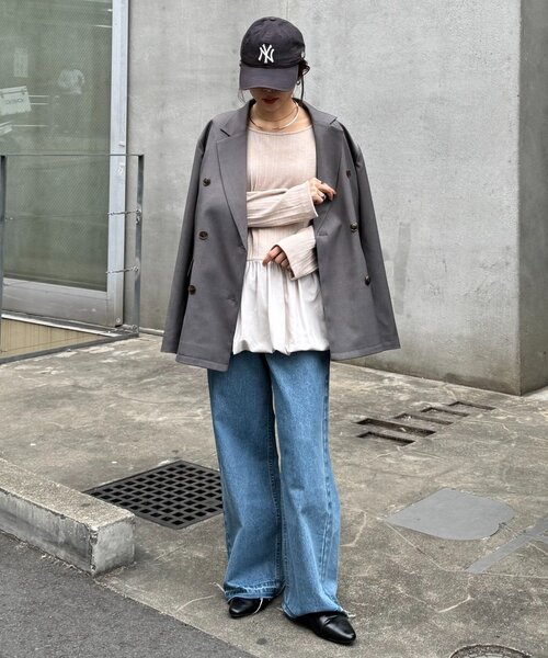 セール】【レイヤードにおすすめ】裾バルーンランダムリブトップス（T