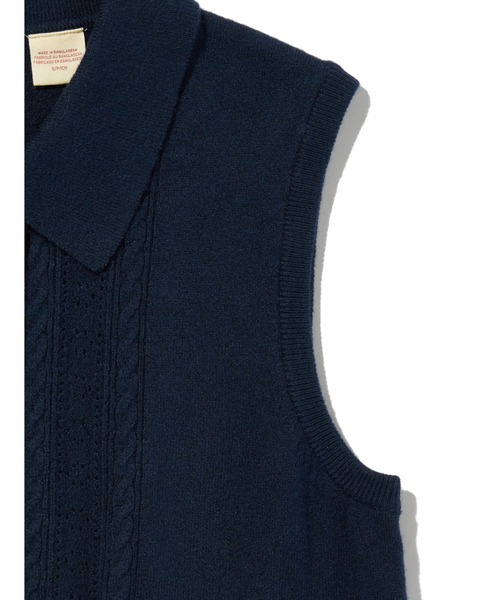 Levi's(リーバイス)の「Levi's/リーバイス スーパーソフト ミニ ラッフル ベスト トップ(ベスト・レディース・ブルー・XS/S/M)」の10枚目の写真