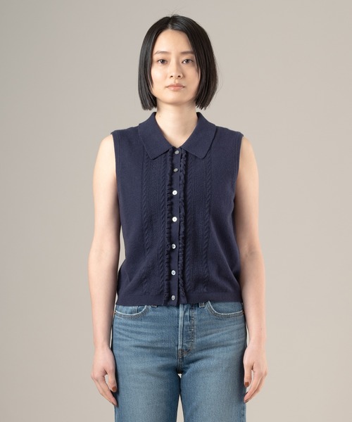 Levi's(リーバイス)の「Levi's/リーバイス スーパーソフト ミニ ラッフル ベスト トップ(ベスト・レディース・ブルー・XS/S/M)」の17枚目の写真