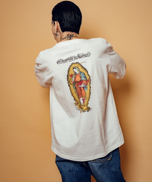 Subciety（サブサエティ）の「EBISU maria tee（Tシャツ/カットソー・メンズ・ホワイト/ブラック・SMALL/MEDIUM/LARGE/X-LARGE/XX-LARGE）」の20枚目の写真