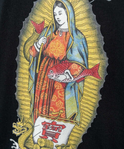 Subciety（サブサエティ）の「EBISU maria tee（Tシャツ/カットソー・メンズ・ホワイト/ブラック・SMALL/MEDIUM/LARGE/X-LARGE/XX-LARGE）」の15枚目の写真