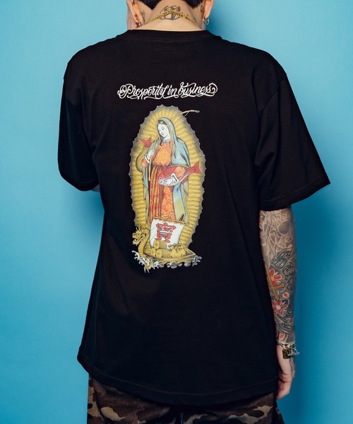 Subciety（サブサエティ）の「EBISU maria tee（Tシャツ/カットソー・メンズ・ホワイト/ブラック・SMALL/MEDIUM/LARGE/X-LARGE/XX-LARGE）」の2枚目の写真