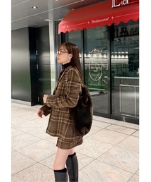 Wool check jacket