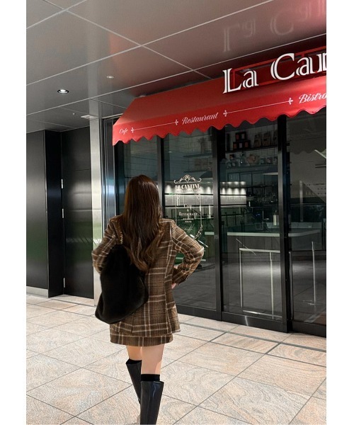 LUDICRUM（ルーディクルム）の「Wool check jacket（テーラードジャケット・レディース・ブラウン/ブラック・FREE）」の9枚目の写真